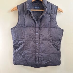 Lands' End Dark Brown Down Filled Puffer Vest